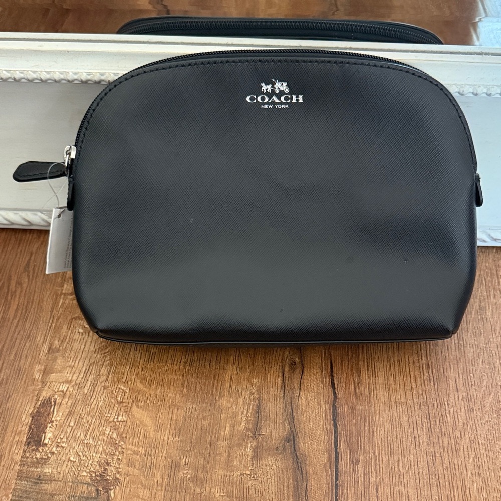 Coach Black makeup bag